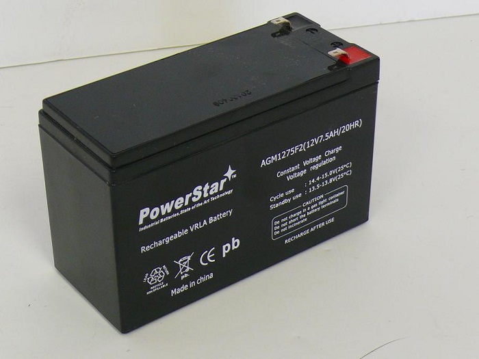 POWERSTAR 12V 7.5AH Sealed Lead Acid Home Security Alarm Battery Replaces 7.2ah