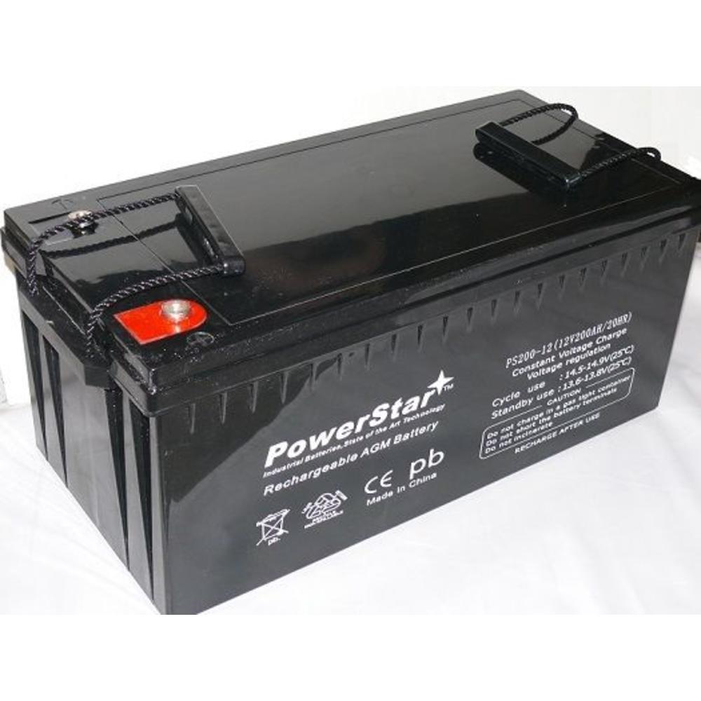 POWERSTAR 6FM200D-X Battery 12V 200Ah Sealed Rechargeable Deep Cycle - 2 YEAR WARRANTY
