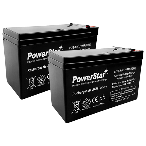 POWERSTAR 2 Pack - 12V 7Ah APC Back-UPS XS 1200 Replacement Battery