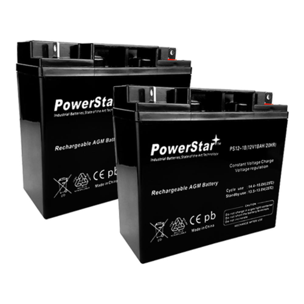 POWERSTAR 12V 18AH Battery for Black & Decker CMM1200 Mower Replaces 24V Battery - 2 Pack