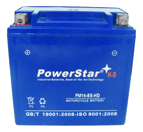 POWERSTAR YTX14-BS Motorcycle Battery for BMW R1200GS  S  R 1200CC 05-'09 3YEAR WARRANTY