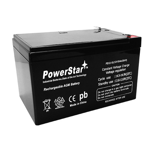 POWERSTAR 12V 15Ah SLA Replacement Battery for Cruzin Cooler - 2 YEAR WARRANTY