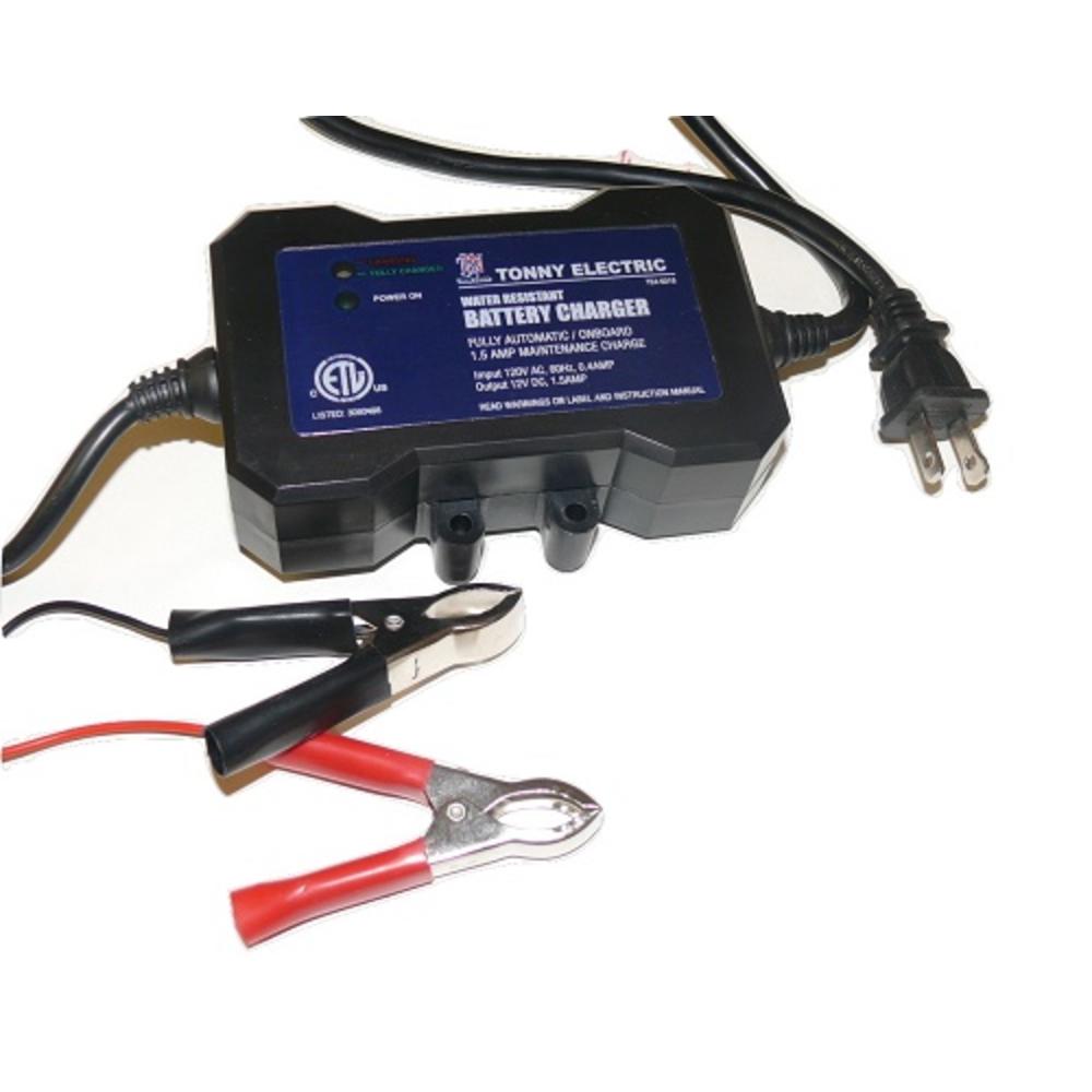 Tank 1.5AMP Onboard Water Resistant 12V battery Charger By Tank CHARGERS USA