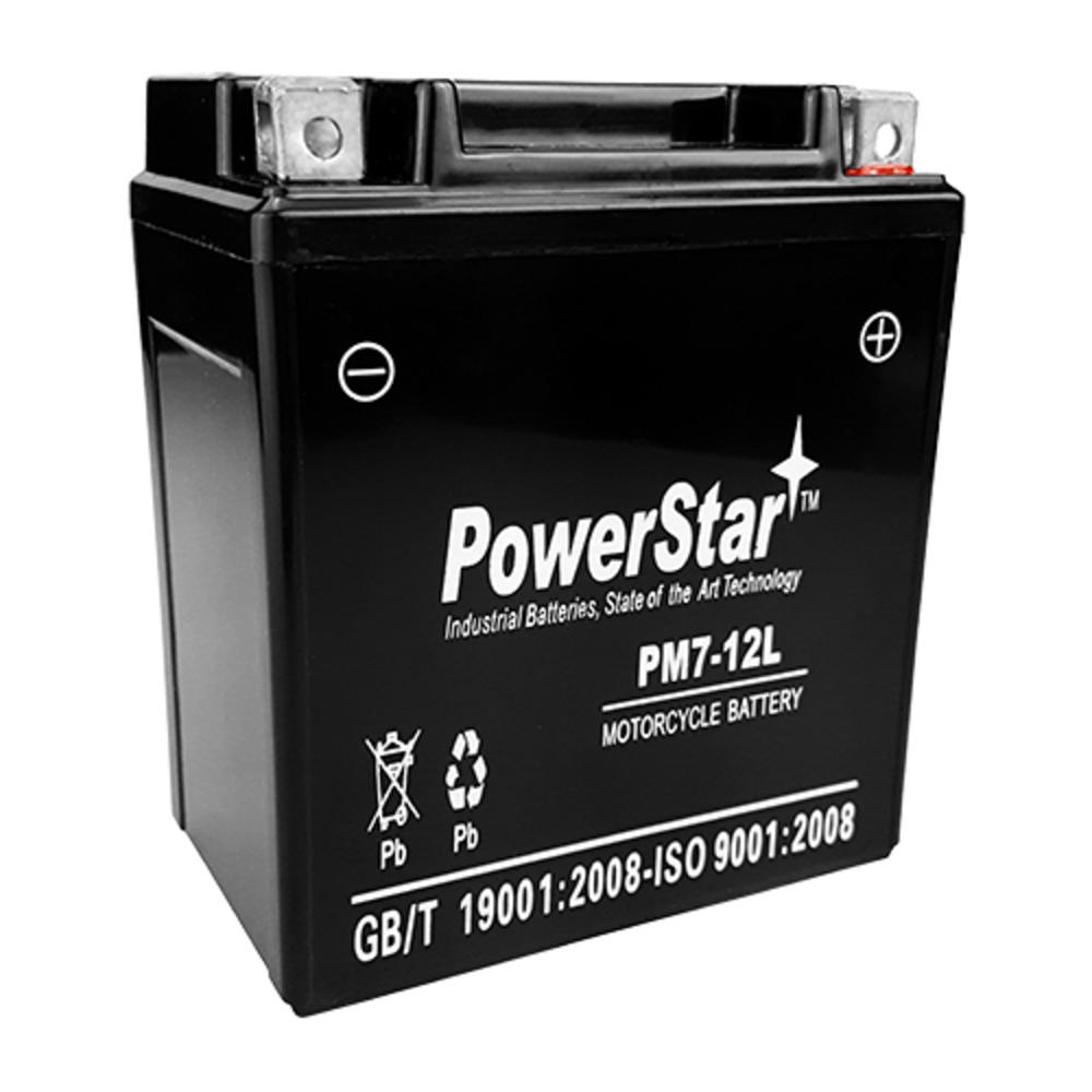 PowerStar YTX7L-BS 12V 6AH Sealed AGM Battery for Motorcycle-2YR Warranty