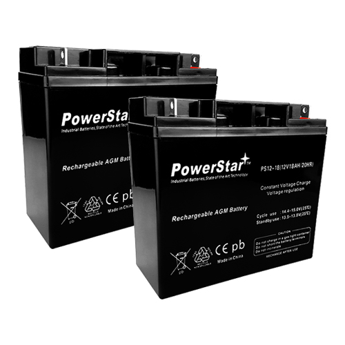 PowerStar 12 Volt 18 Ah Rechargeable Battery With Nuts & Bolts Included