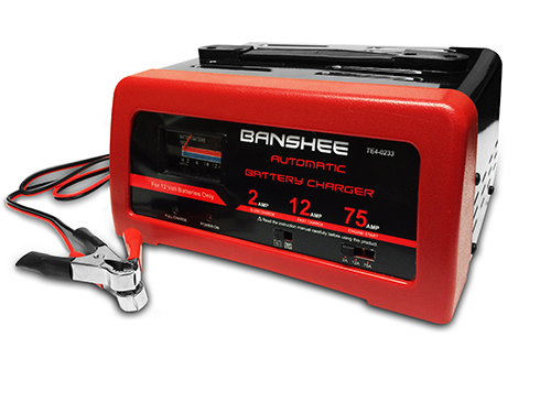 banshee Battery Charger, Battery Maintainer, Engine Starter for 12 volt 12V batteries