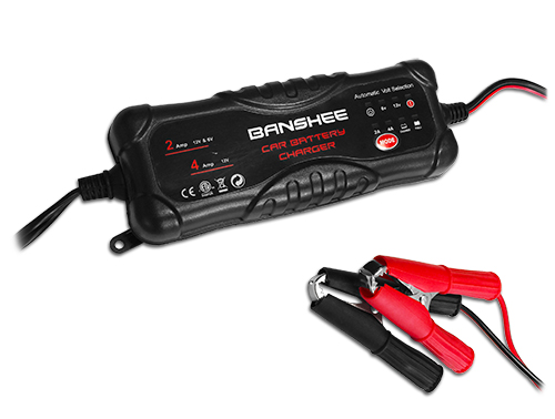 banshee 4 AMP and 2 AMP 6/12 V CAR BATTERY CHARGER LEAD ACID WITH OVERHEAT PROTECTION