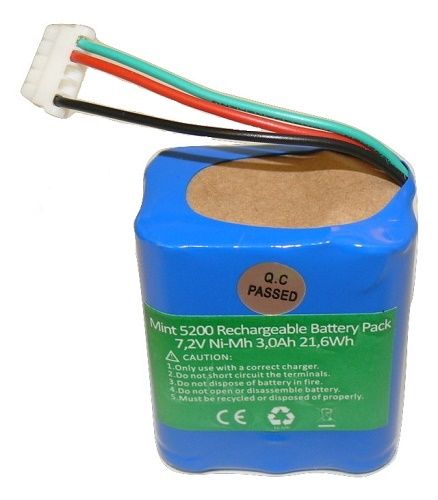 Tank Super Extended Replacement Battery for iRobot Braava 380t 3000mAH 7.2V NI-MH Mint 5200B Floor Sweeper
