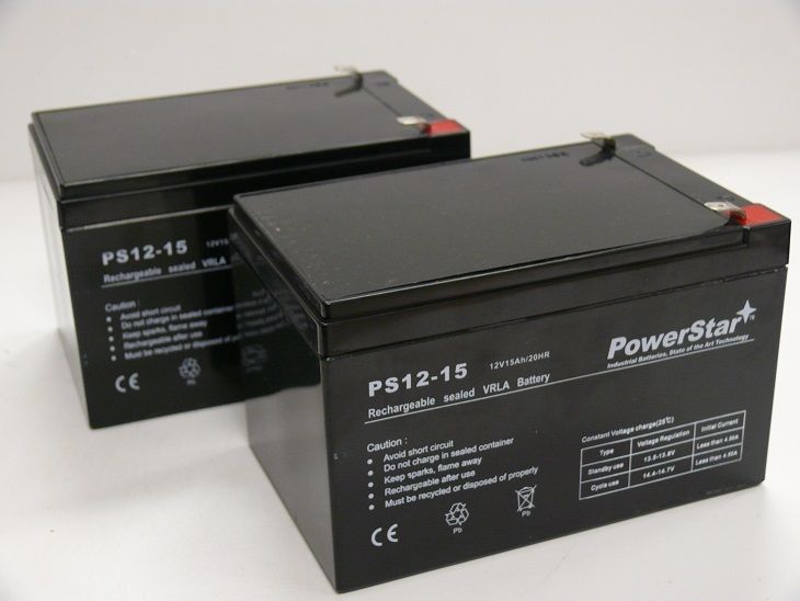 POWERSTAR UPS Replacement Battery Pack for APC RBC6 Cartridge #6 - Leakproof 12V 15AH x 2 Battery.