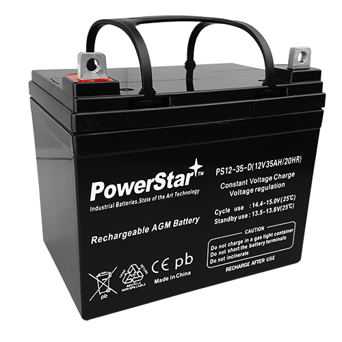 POWERSTAR AGM  U1  12V  35AH  Powerstar Battery Fits/replaces MTD 925-1707D Mowers