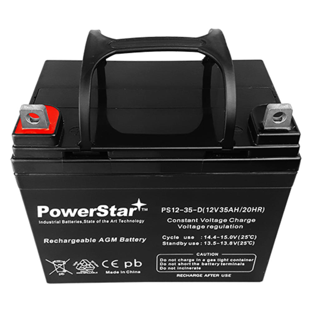 PowerStar Primechair Mid-Wheel Drive PC-MP3CM2-AR/BL 12V 35Ah Battery