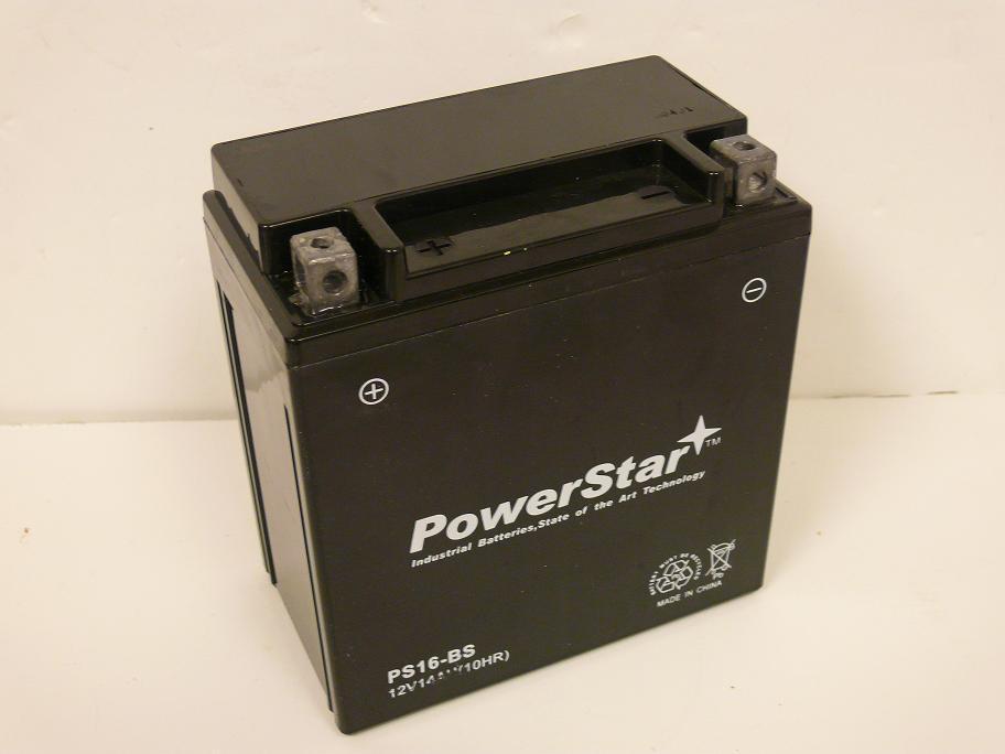 PowerStar--2 YEAR WARRANTY 16-BS ATV Battery for SUZUKI LT-A500F Vinson 4WD 500CC 02-'03