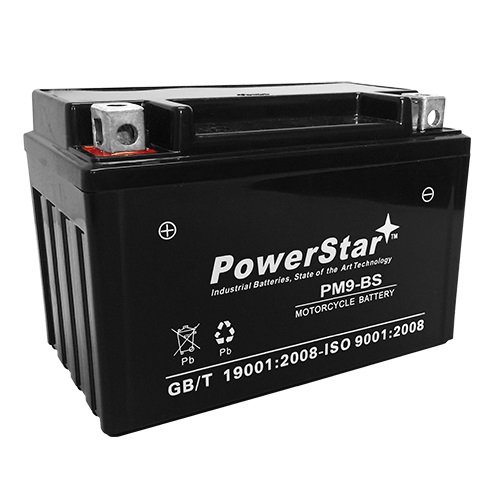 POWERSTAR YTX9-BS Motorcycle Battery for HONDA VT600C  CD Shadow Deluxe  VLX 600CC 88-'03