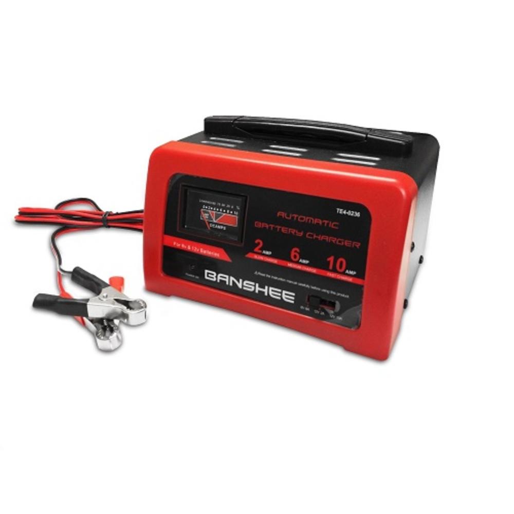 banshee Battery Charger with Engine starter Jump Start Booster Cables 6 and 12 volts led