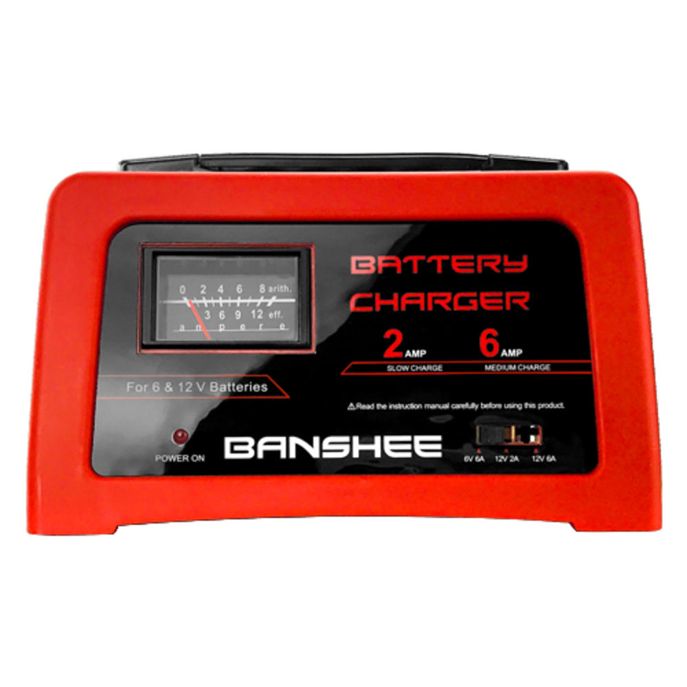 banshee 6AMP Quick Battery Charger 12V 6V @ 6AMP 2AMP RV AUTO Boat ATV