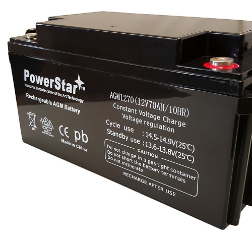 POWERSTAR 12V 70Ah Replacement Battery for Johnson Controls GC12V 70Ah AGM GP24 Battery