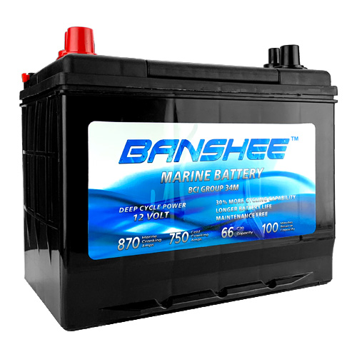 banshee Deep Cycle Battery Group Size 34 Replaces Optima SC34DM 8016-103 D34M Bluetop