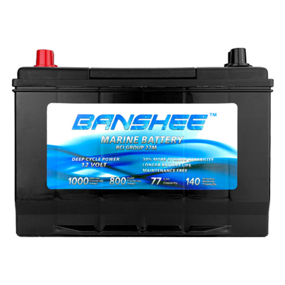 banshee Deep Cycle Marine Battery Replaces Optima D27M 8027-127 Group 27