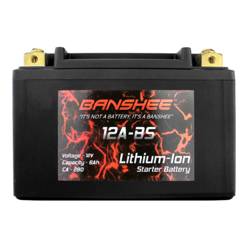 Banshee Lithium Ion Sealed Powersports Battery 12V 280 CCA Compatible with PowerSonic PTX12A-BS, Yuasa YT12A-BS