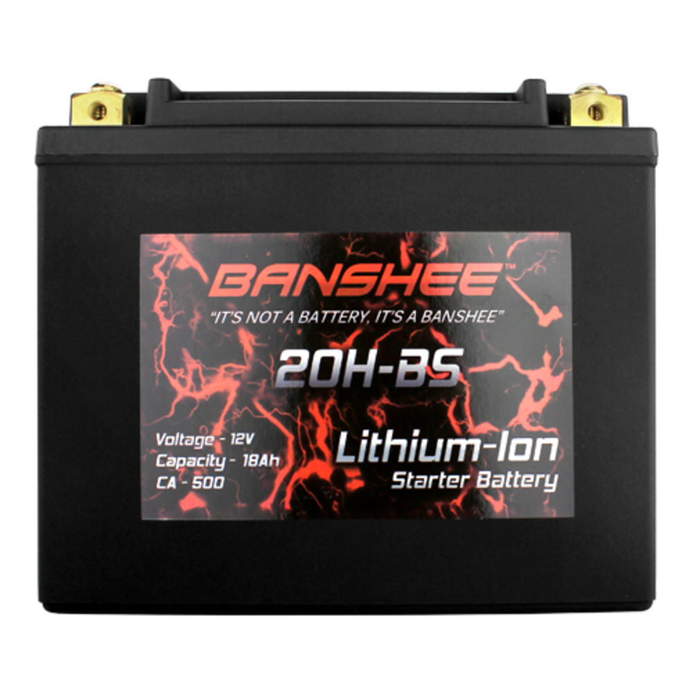 Banshee YTX20-BS Lithium Battery Replaces Harley Sportster FL, FX Softail S2 Brand Product 