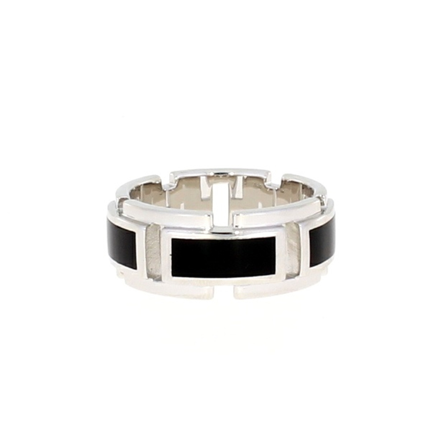 Diamond Princess Beautiful Onyx 6mm Ring In 925 Sterling Silver