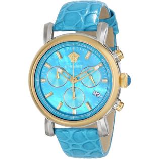 Versace Womens Day Glam Analog Display Swiss Quartz Turquoise Watch Versace Womens Day Glam Analog Display Swiss Quartz Turquoise Watch