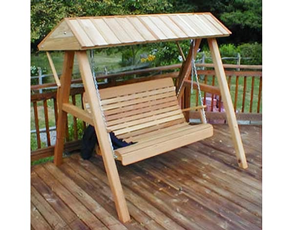 Fifthroom Red Cedar Wooden Canopy for 4' and 5' Swing