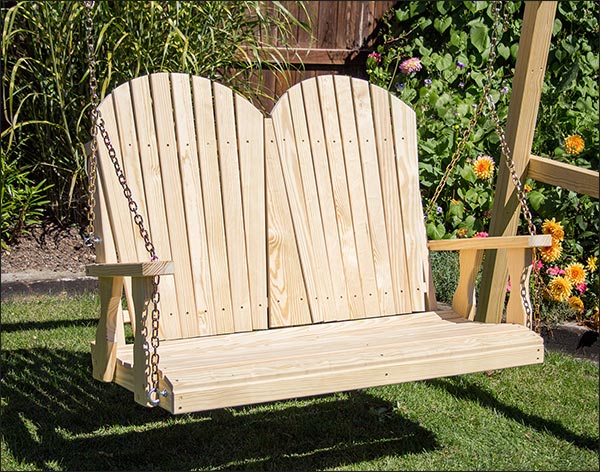 Fifthroom 64" Treated Pine Curveback Porch Swing