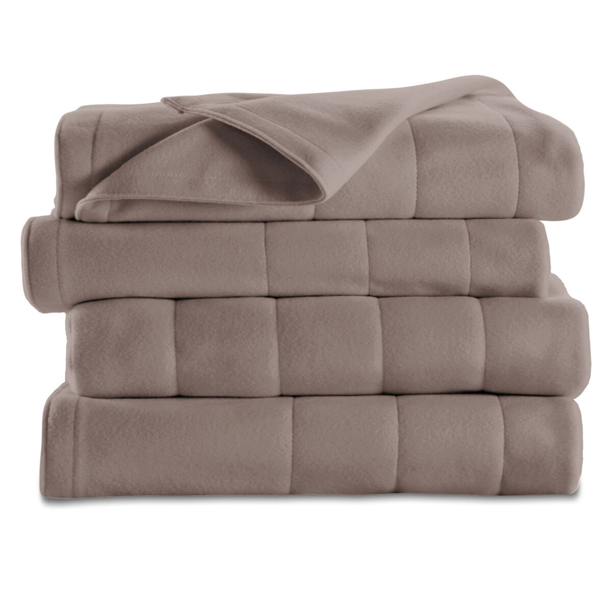 Sunbeam Quilted Fleece Electric Heated Warming Blanket G9