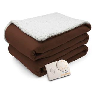 Biddeford Blankets Biddeford Comfort Knit Natural Sherpa Electric