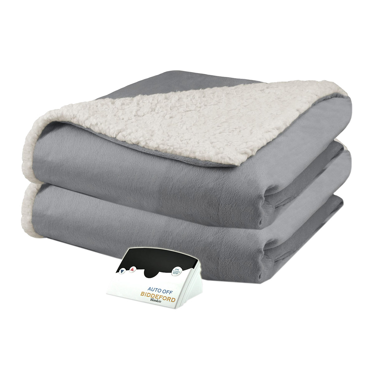 Pure Warmth Micro Mink and Sherpa Electric Heated Blanket