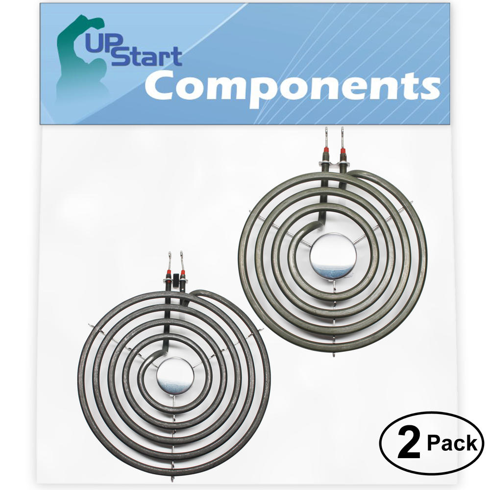 UpStart Components 2x Replacement Whirlpool RF315PXGN1 8 inch 5 Turns  & 6 inch 4 Turns Surface Burner Elements  - For 9761345 & 660532