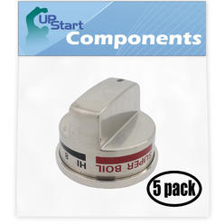 UpStart Components 5 Upstart Components Replacement EBZ37189609 Gas Range Knob for LG LRG30355SB, LRG30355ST, LRG30357ST Range
