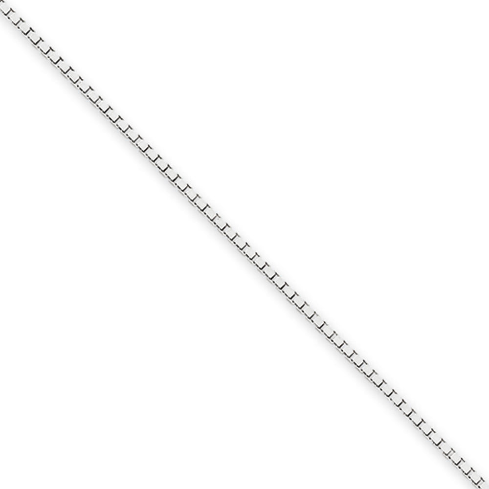 Black Bow Jewelry Company 1.1mm, 14k White Gold, Box Chain Necklace, 16 Inch