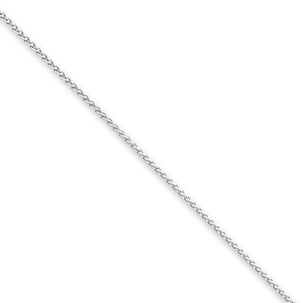 Black Bow Jewelry Company 1mm, 14k White Gold, Spiga Chain Necklace, 24 Inch