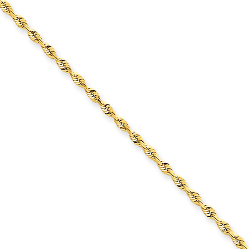 Black Bow Jewelry Company 1.85mm, 14k Yellow Gold, Quadruple Rope Chain Necklace, 30 Inch