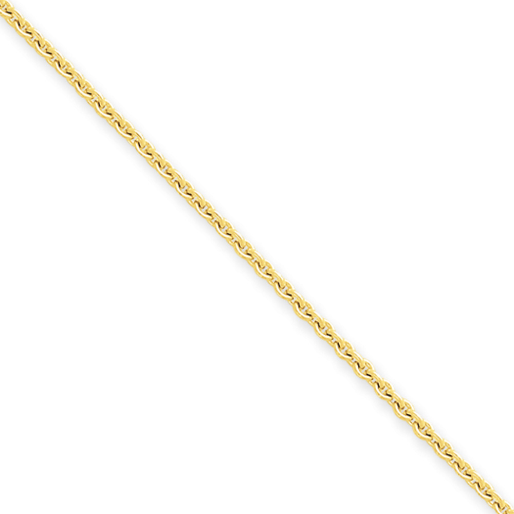 Black Bow Jewelry Company 2mm, 14k Yellow Gold, Cable Chain Necklace, 16 Inch