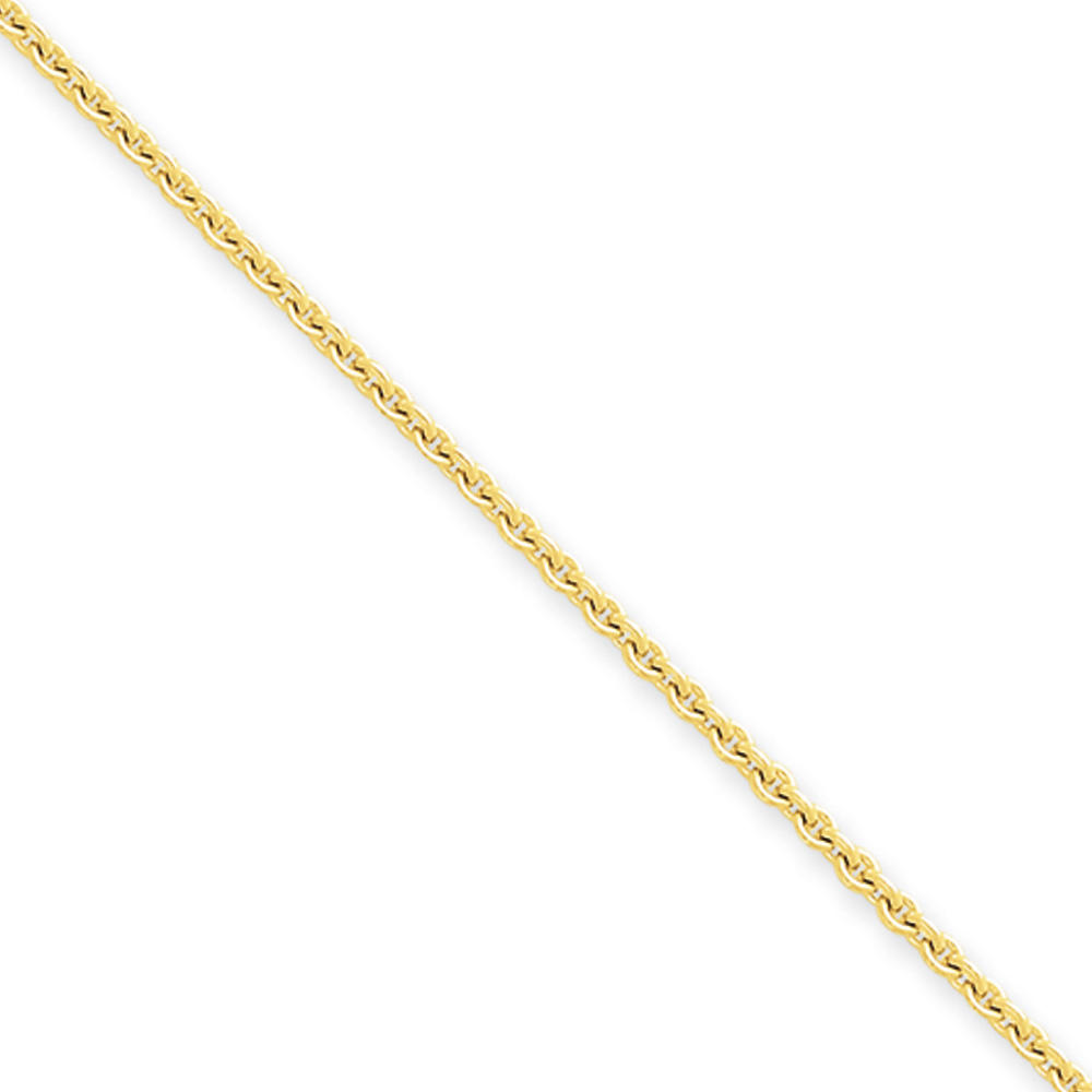 Black Bow Jewelry Company 2mm, 14k Yellow Gold, Cable Chain Anklet, 10 Inch