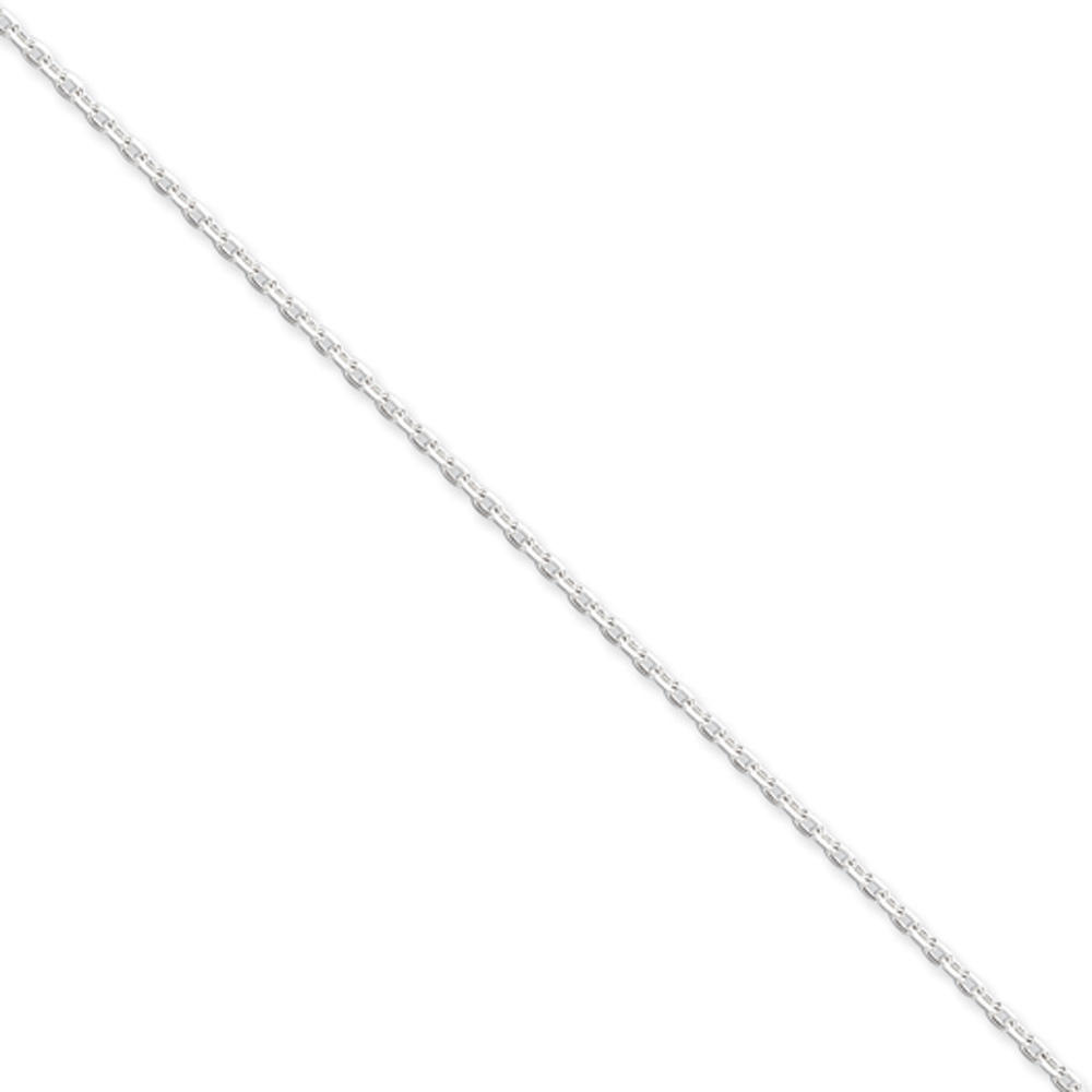 Black Bow Jewelry Company 2mm Sterling Silver, Beveled Cable Chain Necklace, 30 Inch