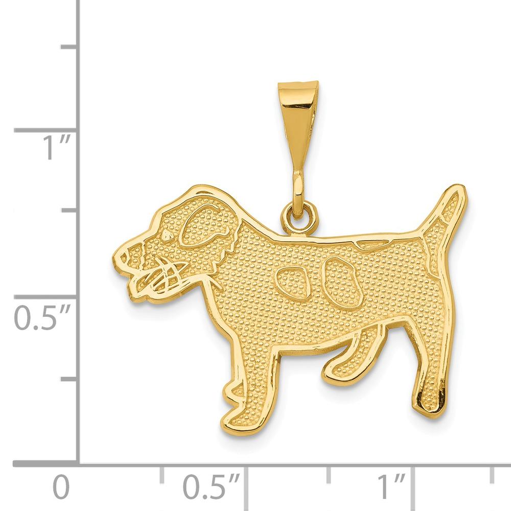 Black Bow Jewelry Company 14k Yellow Gold Jack Russell Terrier Pendant