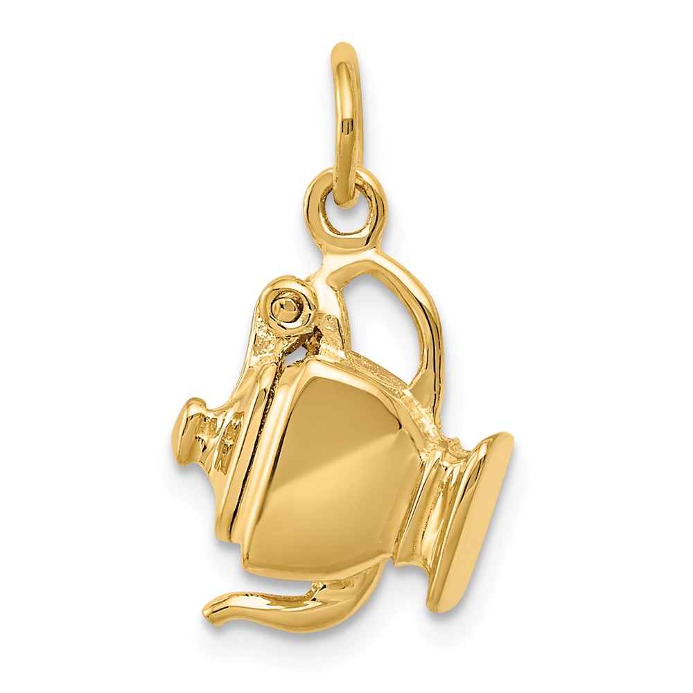 Black Bow Jewelry Company 14k Yellow Gold 3D Polished Teapot Charm