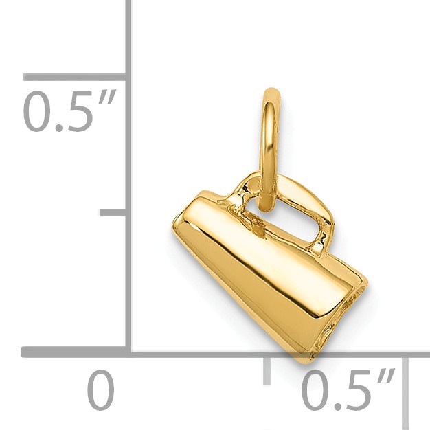 Black Bow Jewelry Company 14k Yellow Gold Mini 3D Megaphone Charm