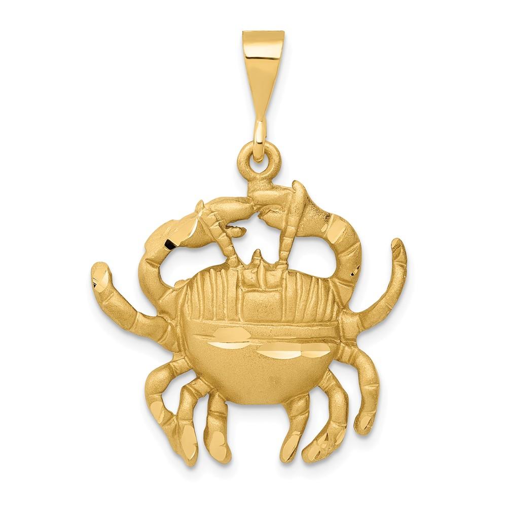 Black Bow Jewelry Company 14k Yellow Gold Large Cancer the Crab Zodiac Pendant