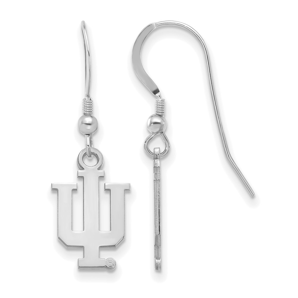 LogoArt Indiana Small (1/2 Inch) Dangle Earrings Wire (Sterling Silver)
