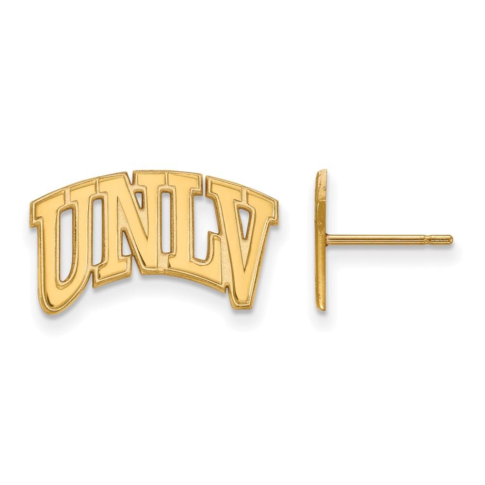 LogoArt 10k Yellow Gold University of Nevada Las Vegas Post Earrings