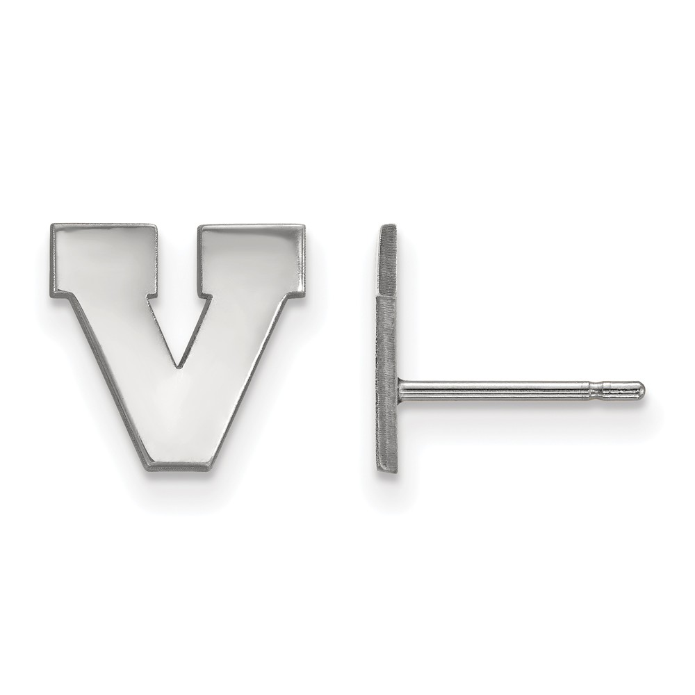 LogoArt Sterling Silver University of Virginia XS (Tiny) 'V' Post Earrings