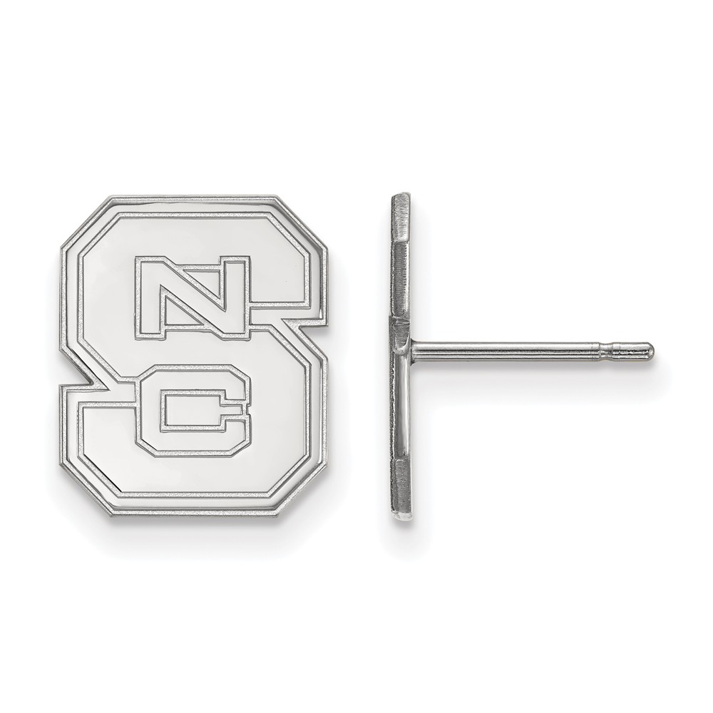 LogoArt Sterling Silver North Carolina State Sm 'NCS' Post Earrings