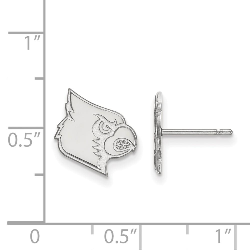 LogoArt Sterling Silver University of Louisville Small Post Earrings