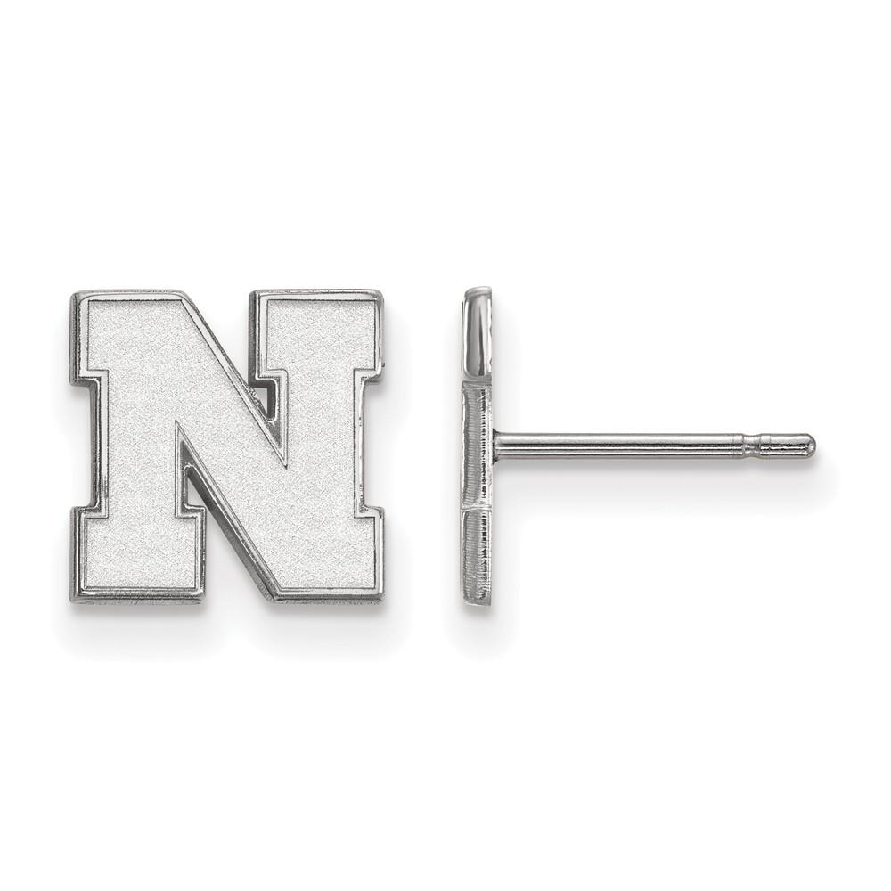 LogoArt Sterling Silver University of Nebraska XS (Tiny) Post Earrings