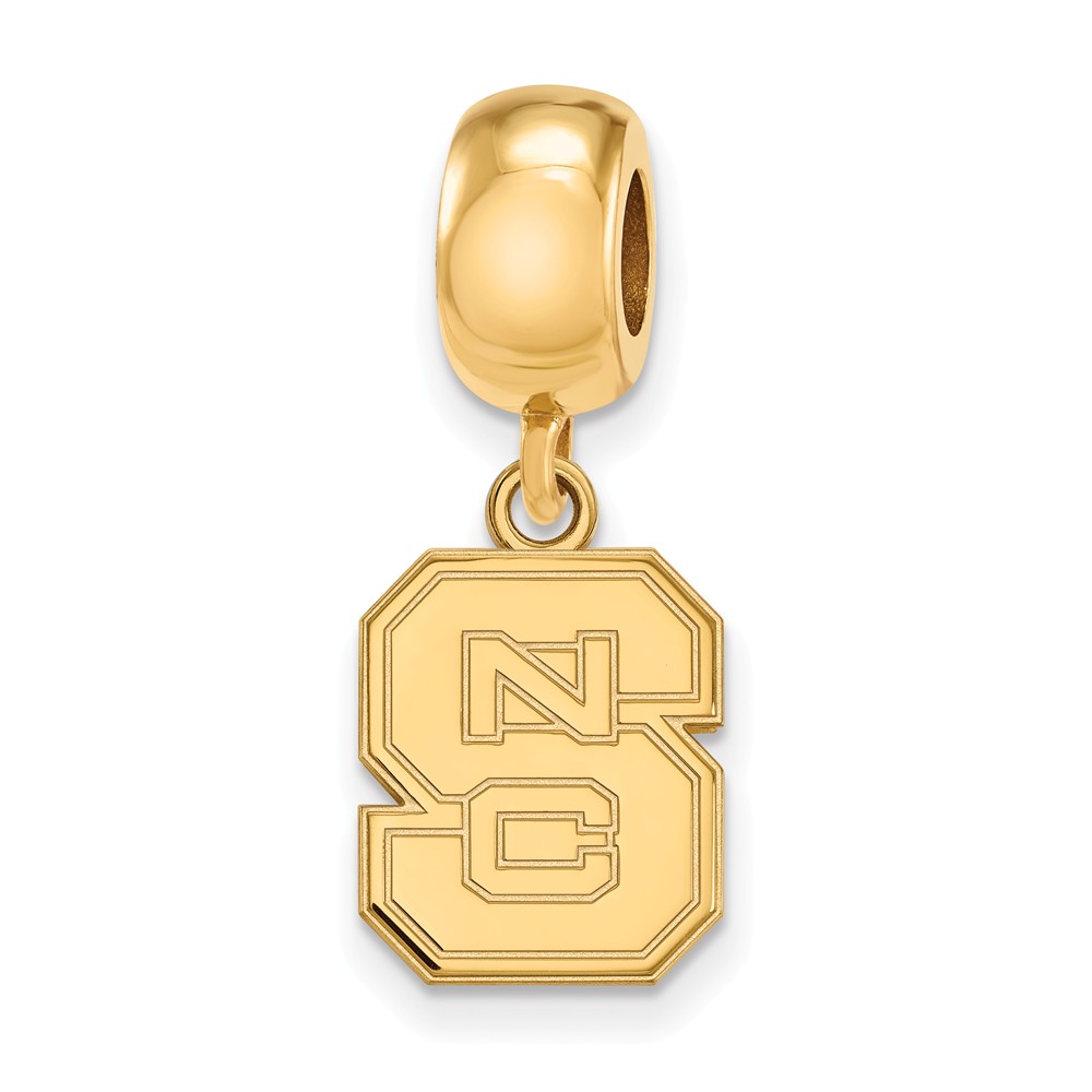 LogoArt 14k Gold Plated Silver North Carolina State Univ. 'NCS' Bead Charm